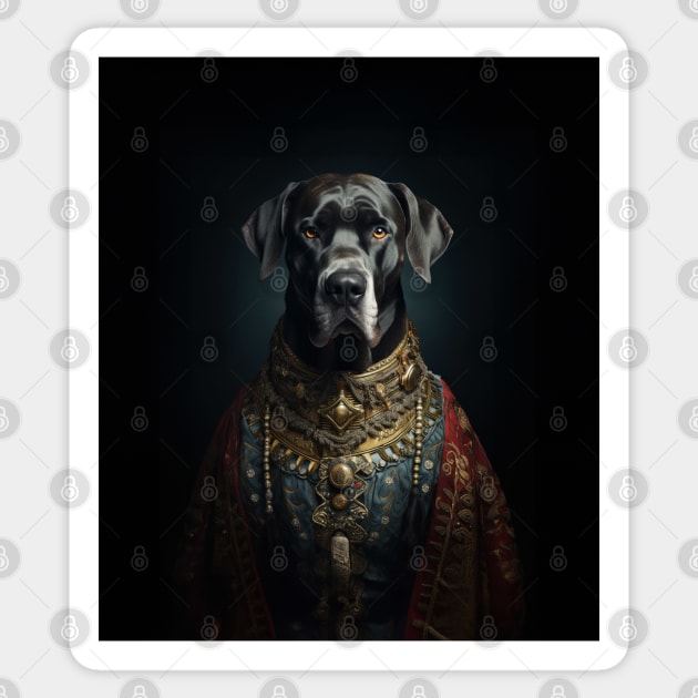 Great Dane - Medieval Tsar Sticker by HUH? Designs